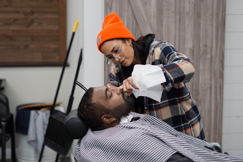 perfect shave at a barbers shop